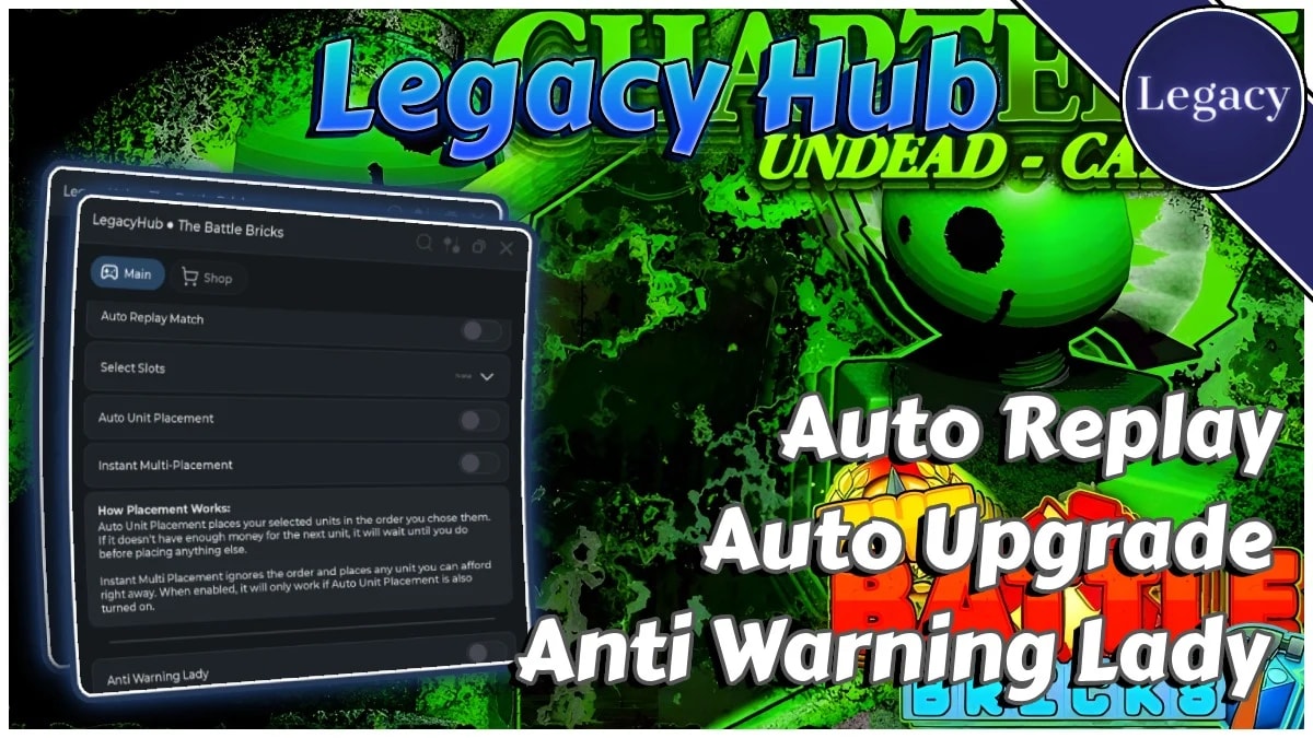 Macro + Anti Warning Lady + Auto Upgrade + Auto spawn unit