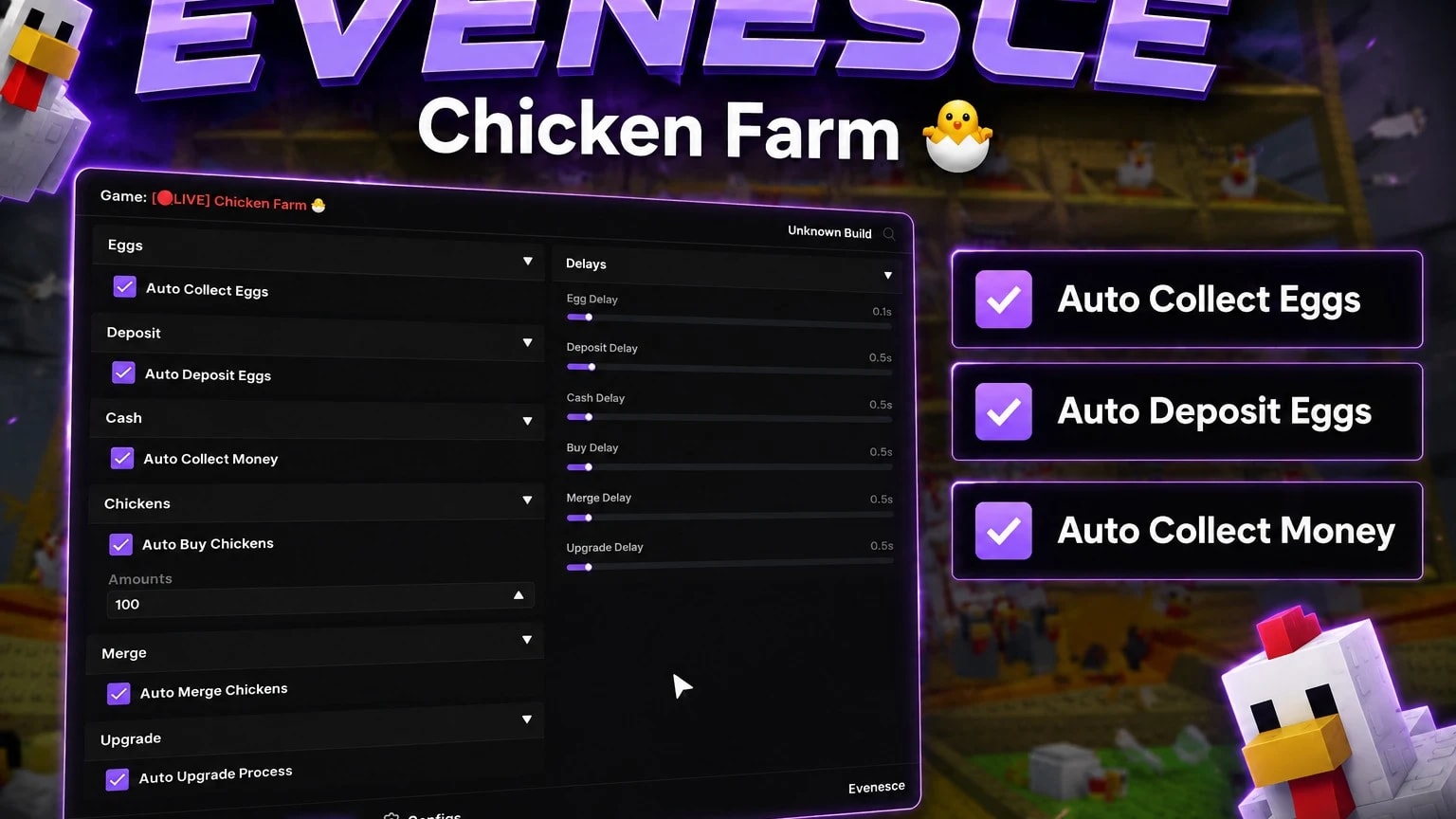 Chicken Farm ๐ฃ Script | Auto Farm Showcase | Evenesce