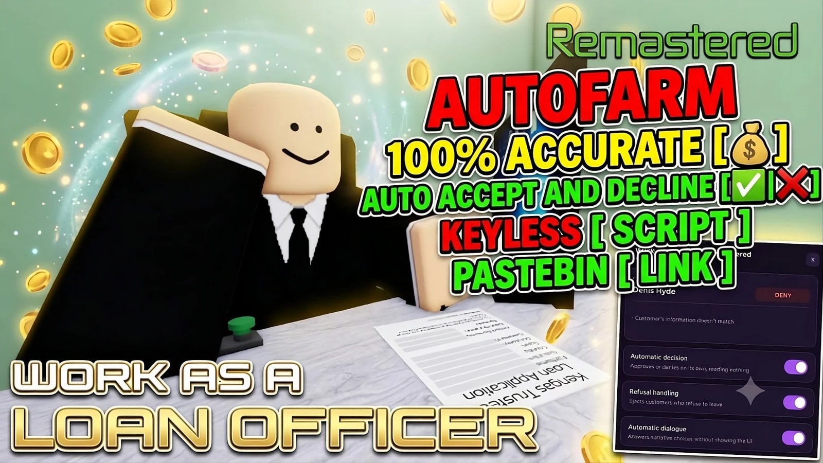 KEYLESS | PASTEBIN | AUTOFARM | AUTO ACCEPT AND DECLINE |