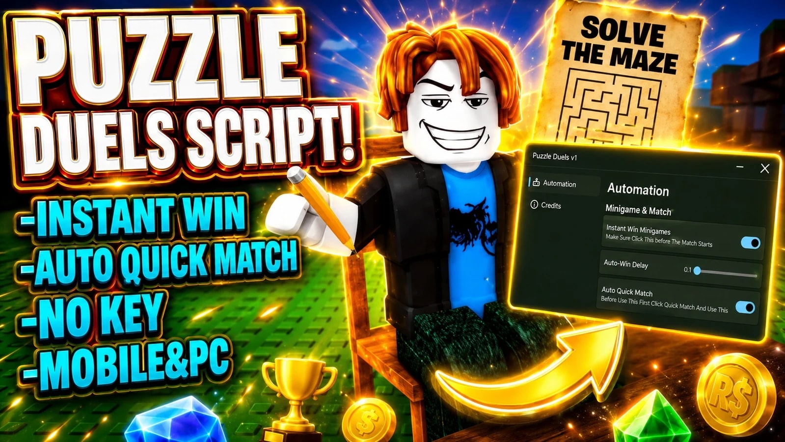 Instant Win Minigames & Auto Quick Match