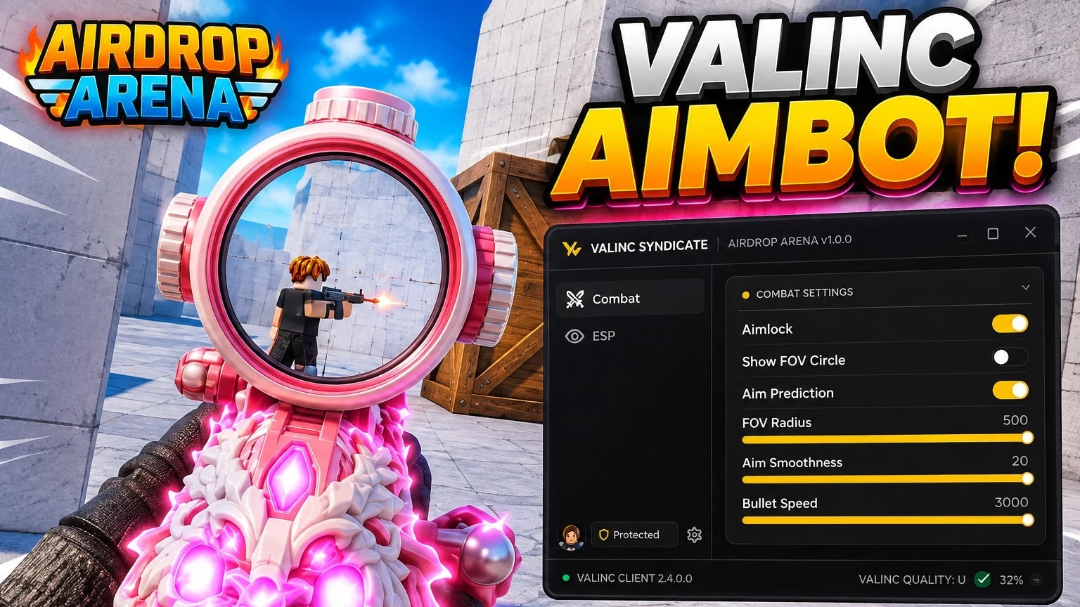[OP] AirDrop Arena v1.0.0 - AimBot, ESP, Smooth UI