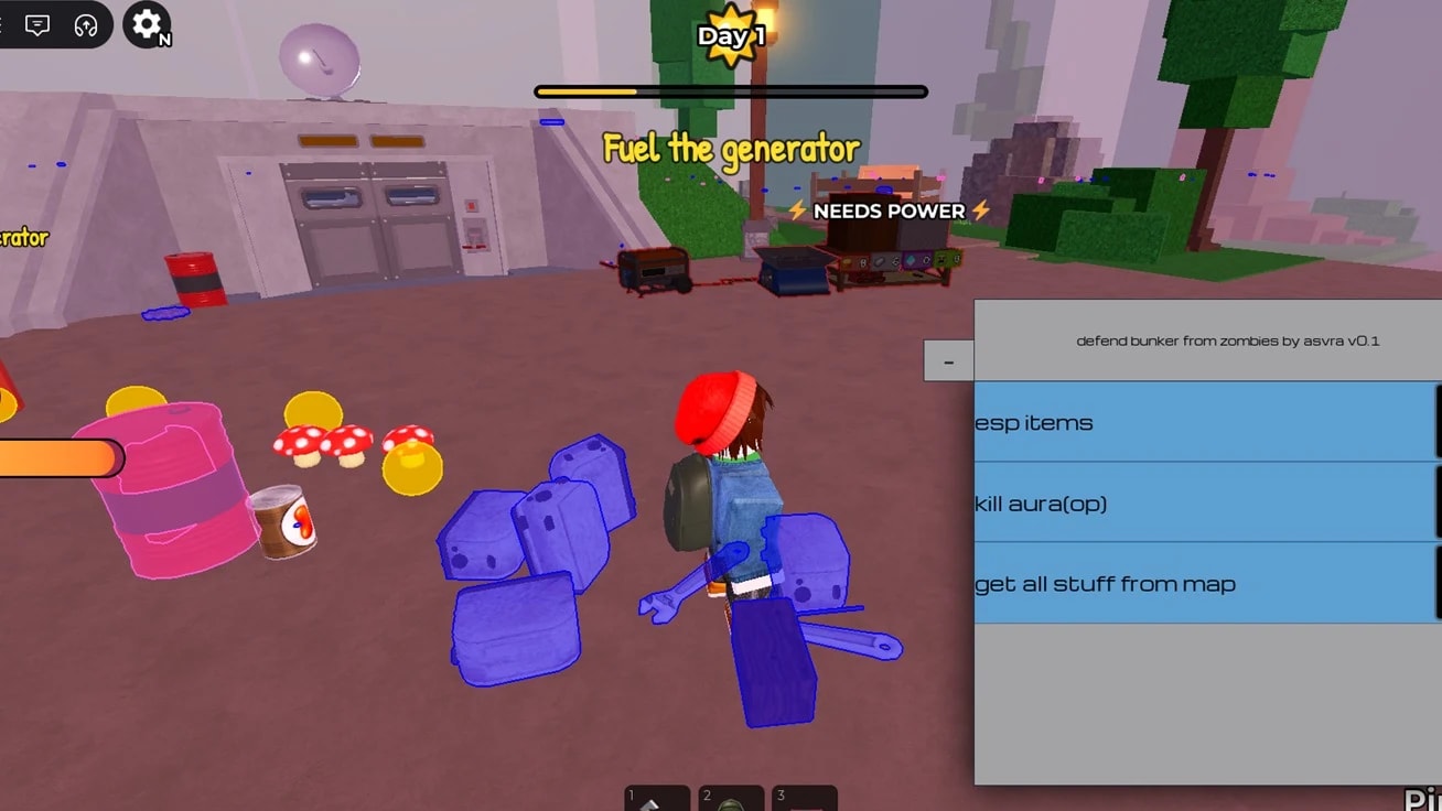 AURA KILL / SPAWN ITEMS FREE Defend Bunker from Zombies