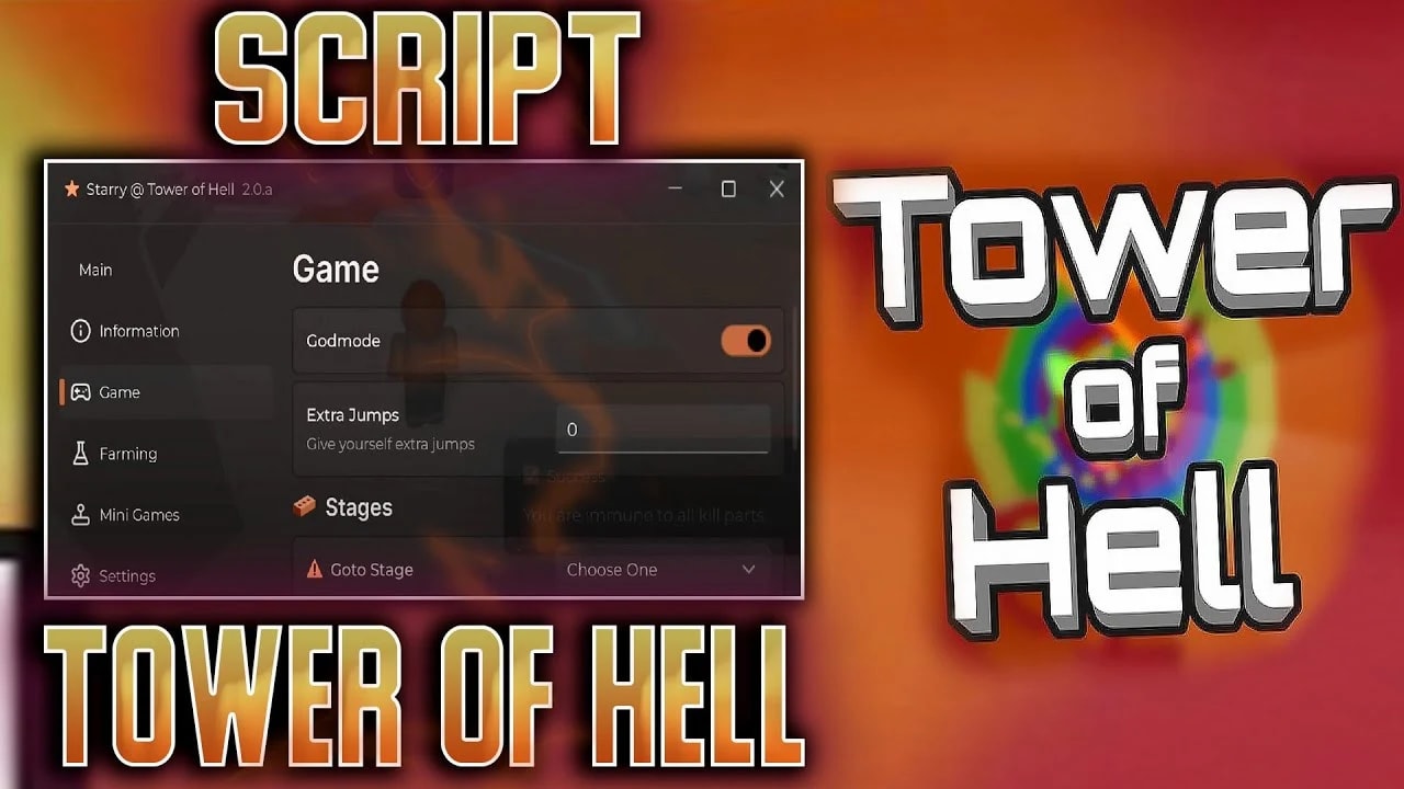 ⚡ TOWER OF HELL | AUTO-GOD + SPEED | NO KEY | PC/MOBILE