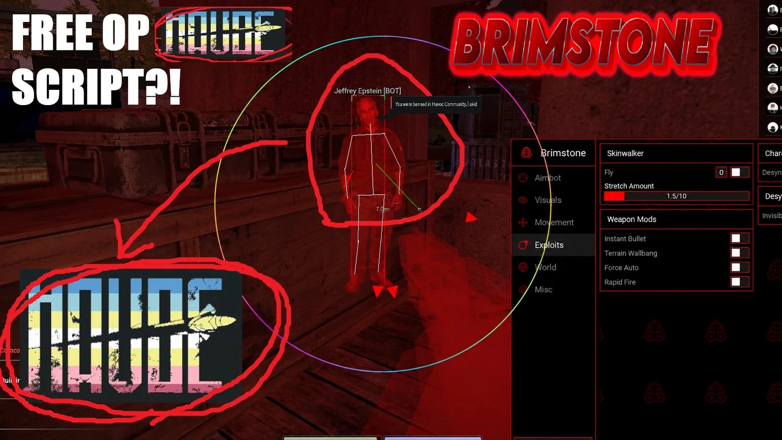 Brimstone |  Silent aim, Rapid Fire, No Recoil, Invisibility