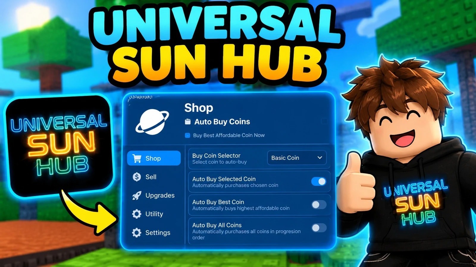 UNIVERSAL SUN HUB THROW A COIN SCRIPT