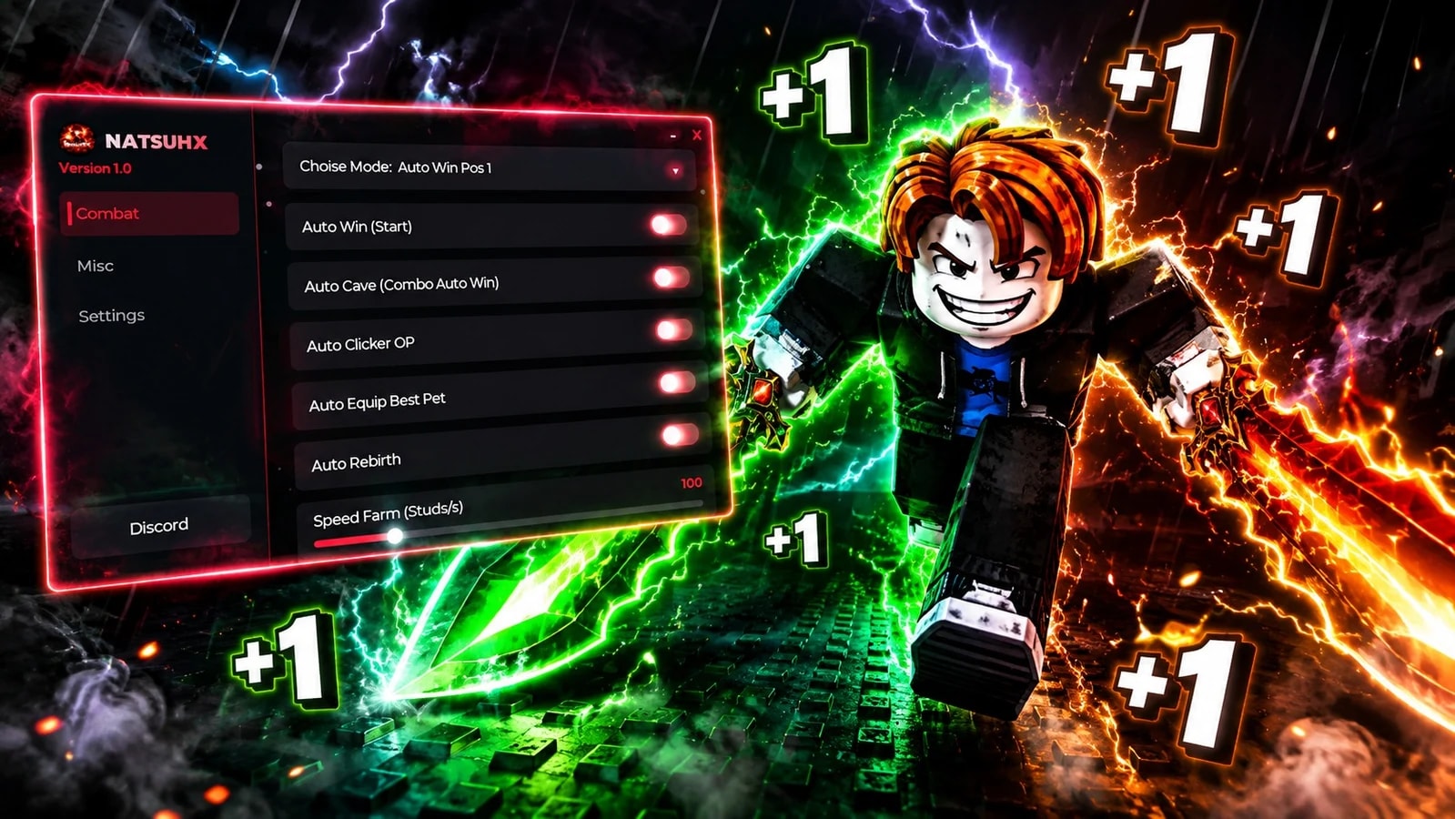 ⚔️NATSUHX V1.0 | Added Script Auto Farm Win | Auto Attack !!