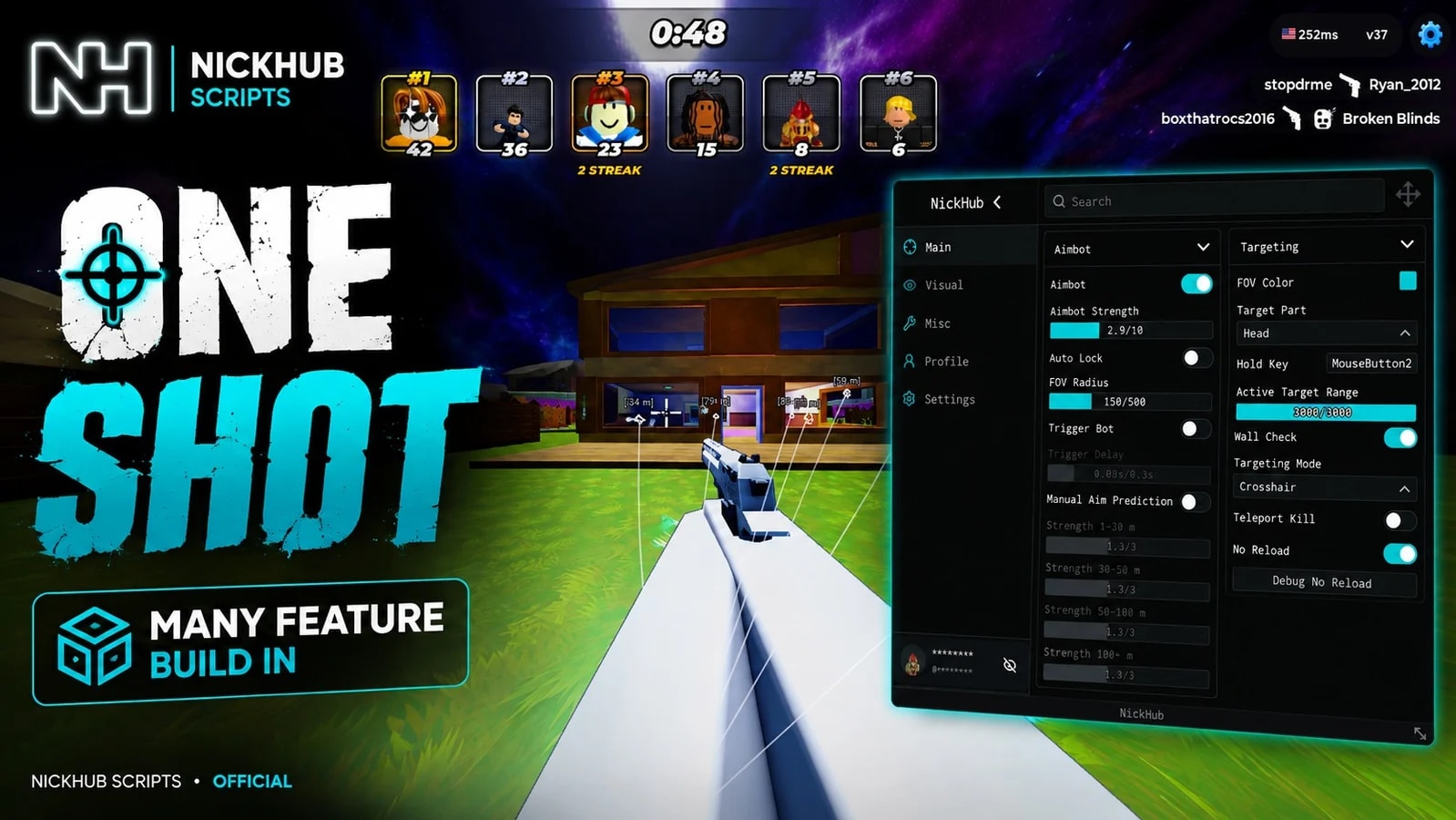 NICKHUB | TELEPORT KILL | AIMBOT | ESP | FLY | AND MORE