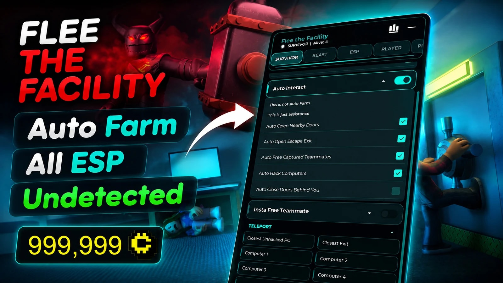 Auto Farm | ALL ESP | Hammer Hit Aura | Assist gameplay | ++