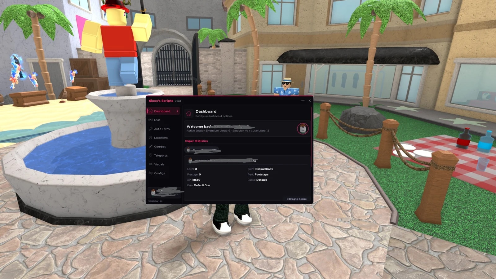 AutoFarm, Fling, Teleports, ESP and Much More!