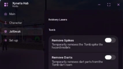 Xyneria Hub Autofarm, easy robbery, fly, aimbot