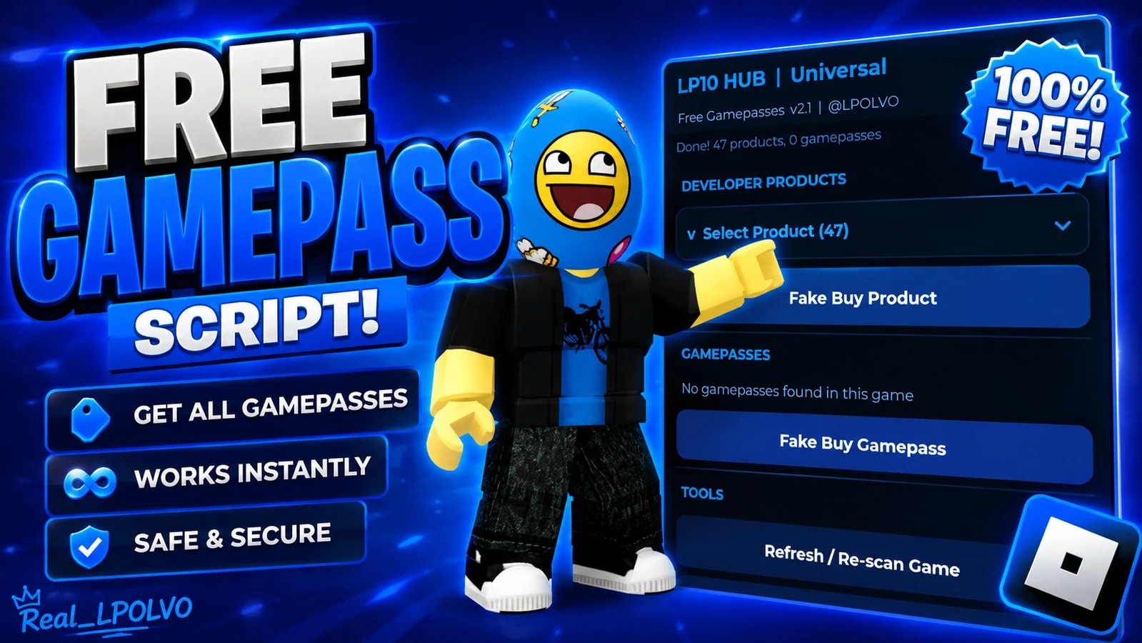 New Free Gamepasses fix update