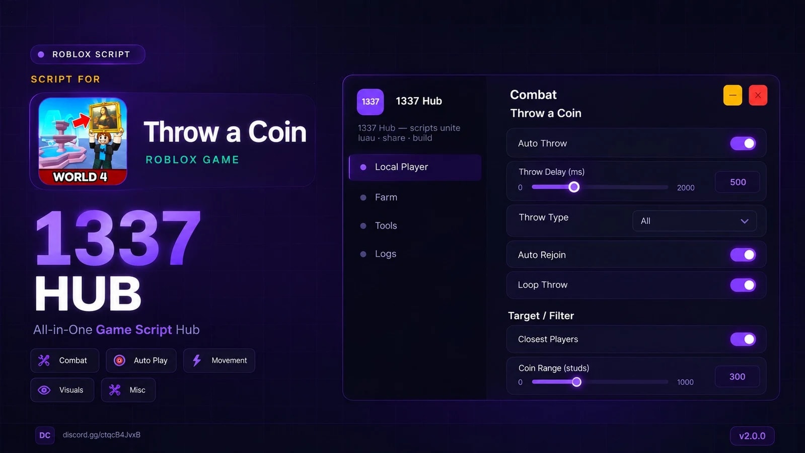 [ KEYLESS/NO KEY ] THROW A COIN