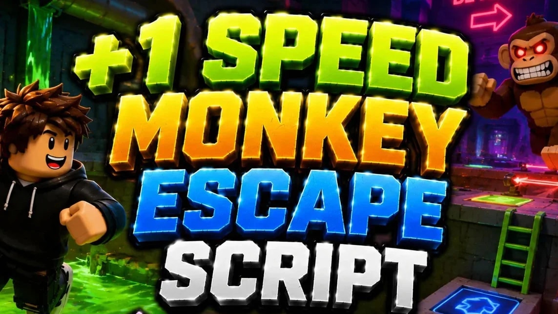 🐒 SPEED MONKEY | AUTO-ESCAPE + SPEED | NO KEY | PC