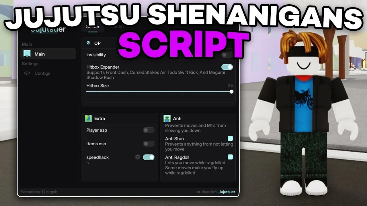⚔️ JUJUTSU SHENANIGANS | AUTO-COMBO + ESP | NO KEY | PC