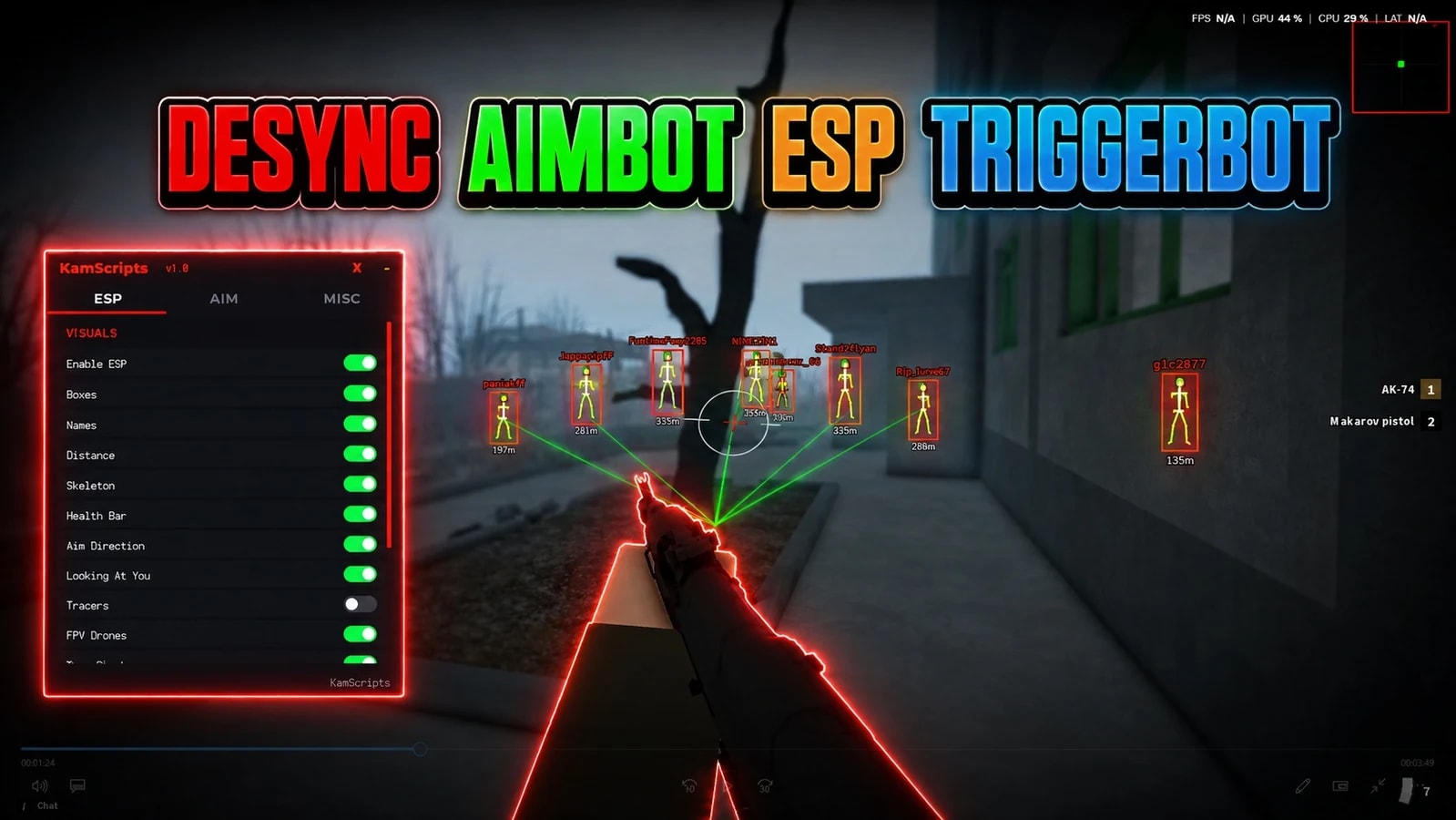 desync, aimbot, esp, triggerbot and more op menu