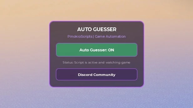 ๐ฎ Pinokio Hub | Fast Auto Guesser & Custom UI Script
