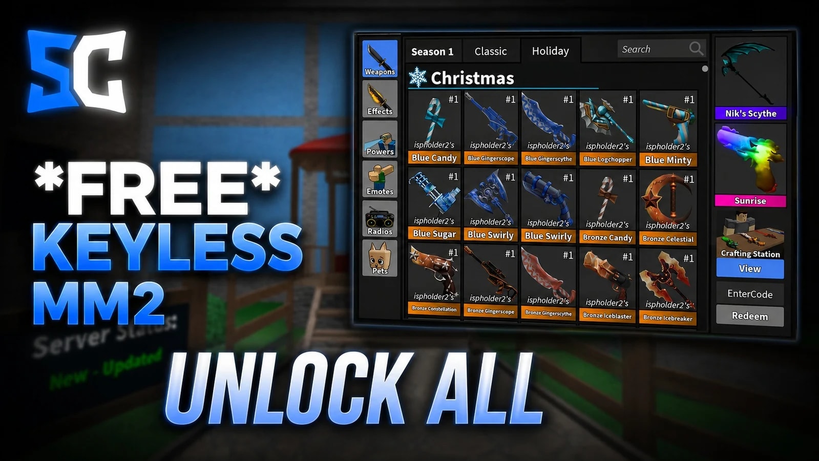 Free Keyless Murder Mystery 2 Unlock All (Visual)