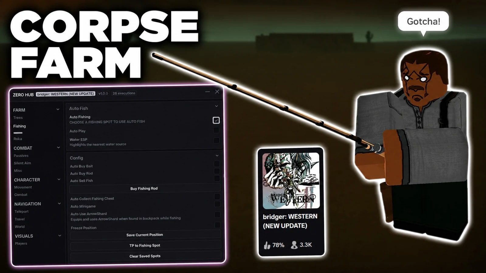 BEST SCRIPT - AUT OFISH, CORPSE FARM, GODMODE & MORE OP 