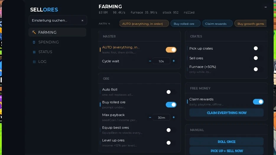 [💎] Sell Ores ⛏️|  AUTO FARM & More