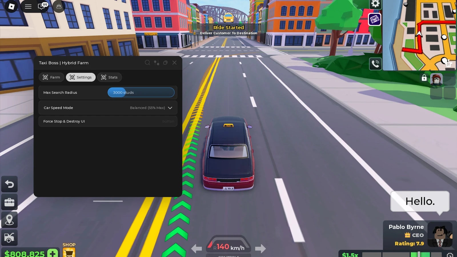 taxi boss auto farm customers script