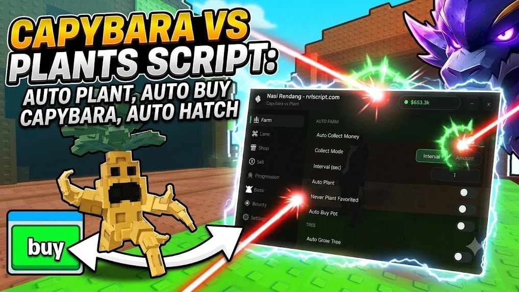 Capybaras VS Plants AUTO PLANT, AUTO BUY & AUTO HATCH Script
