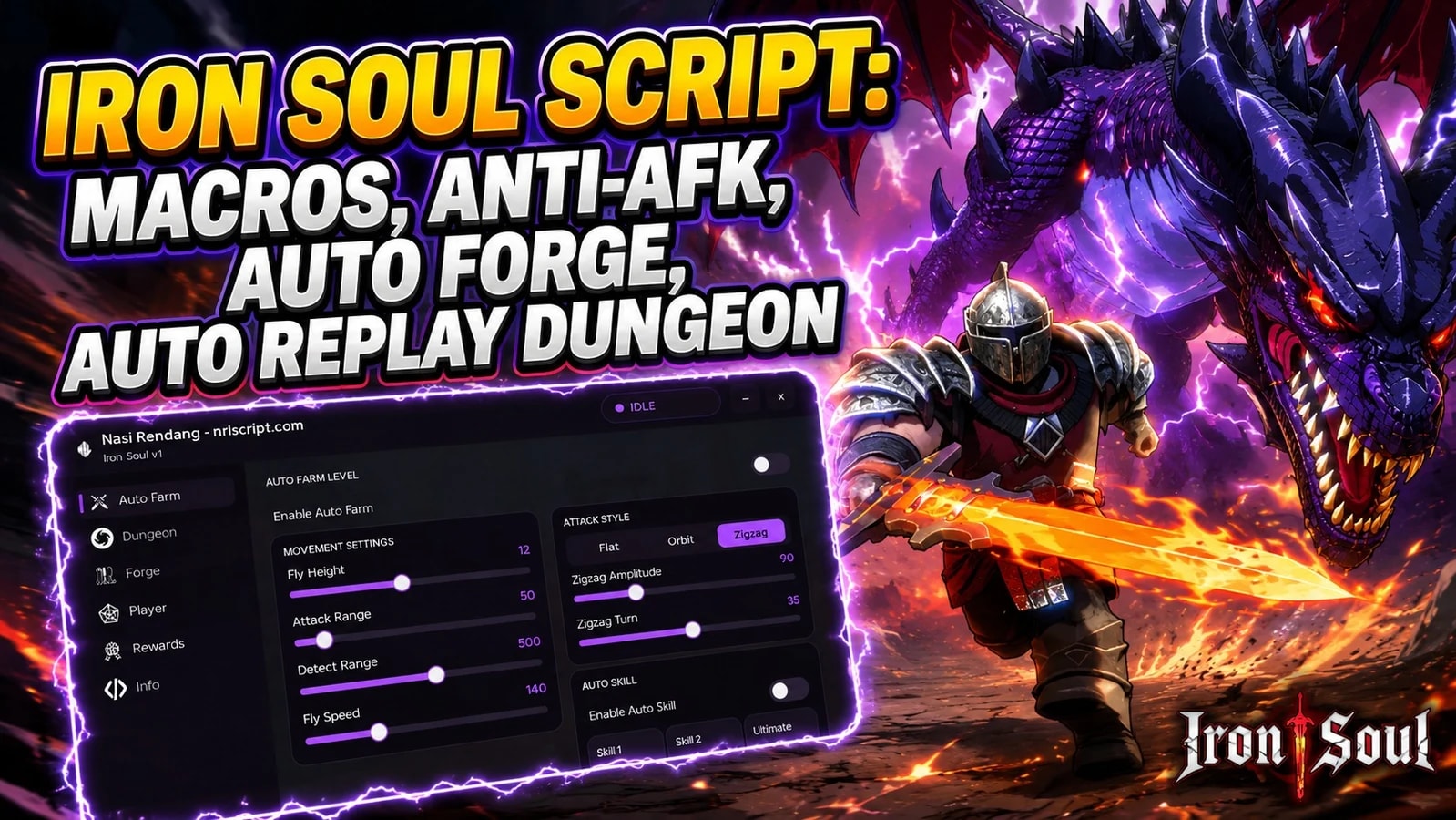 IRON SOUL Auto Farm, Auto Dungeon, Auto Forge Script