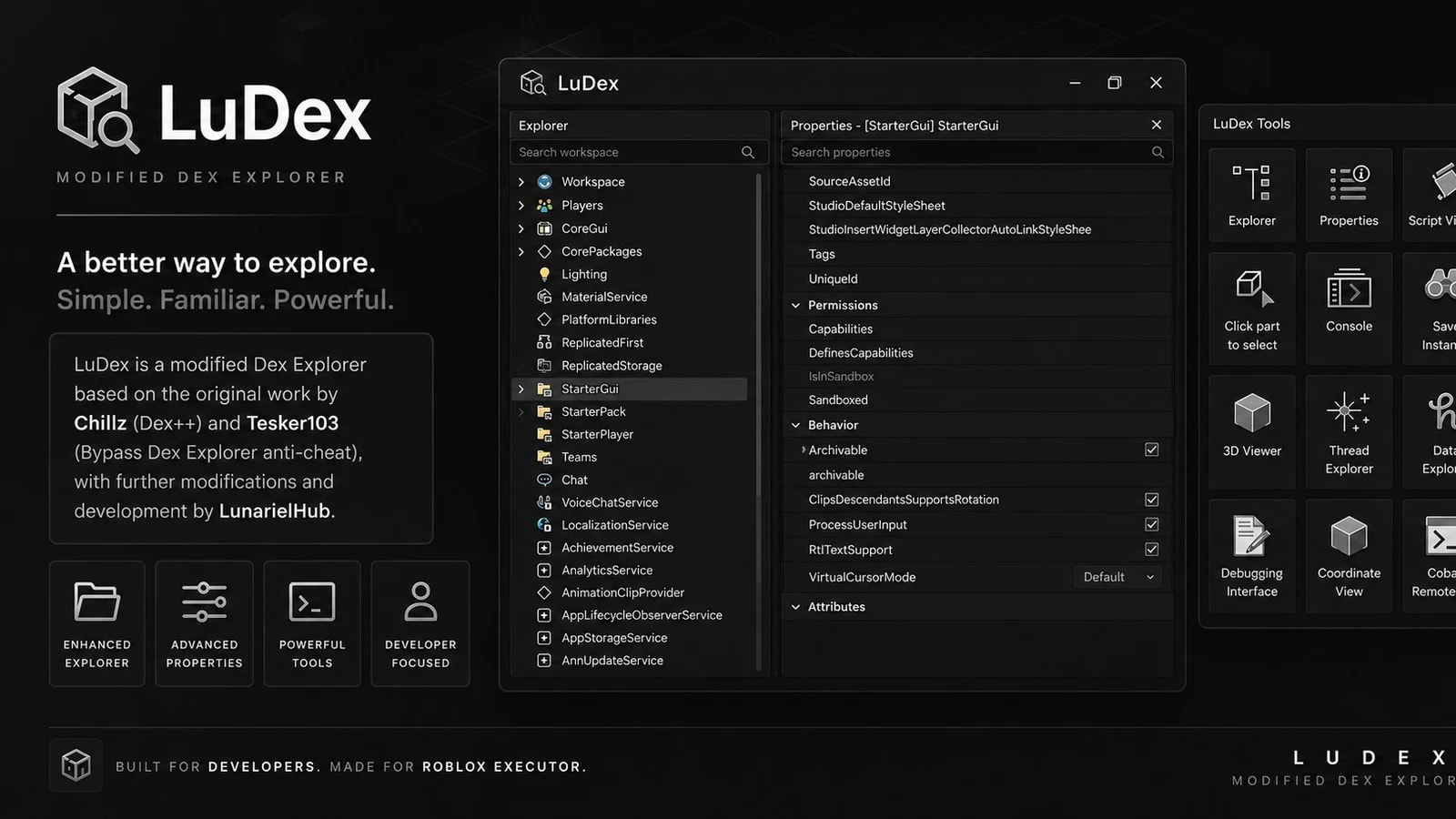 LuDex - Modified Dex ll Made by LunarielHub