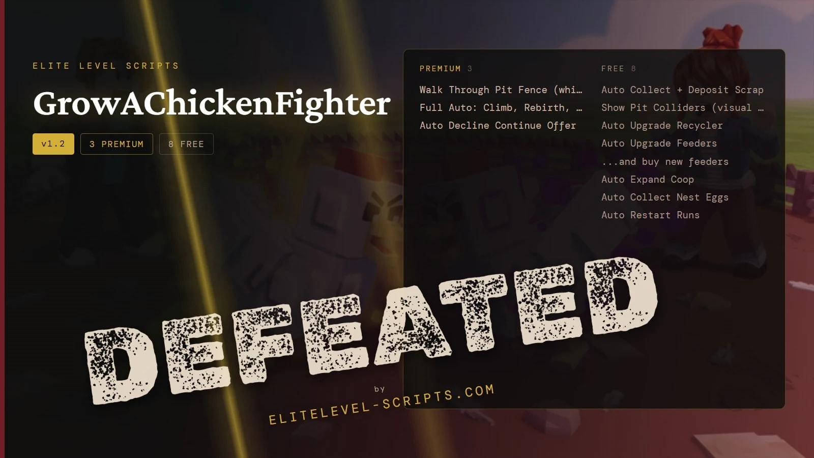 Elite Level Scripts Grow a Chicken Fighter