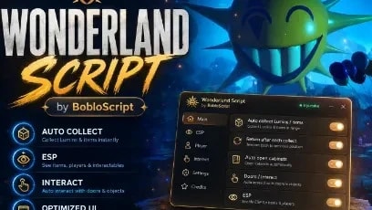 Wonderland Script – Auto Collect Lumins & Color-Coded ESP