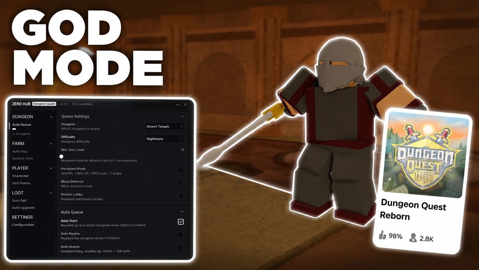 [ GODMODE ] THE BEST DUNGEON QUEST REBORN SCRIPT OP SCRIPT