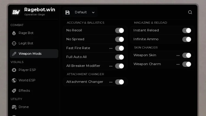 Ragebot.win | RageBot / Legitbot | Skinchanger, Gun Mods