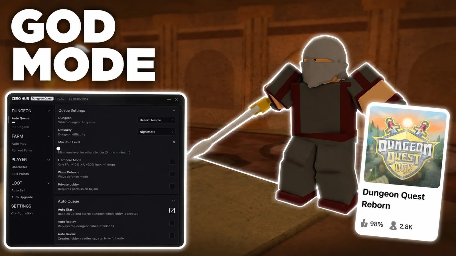 [ GODMODE ] THE BEST DUNGEON QUEST REBORN SCRIPT OP SCRIPT