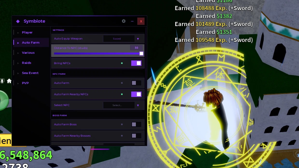 [FREE] [OP] AUTO FARM | MAGNET | RAID | LEVEL | Symbiote