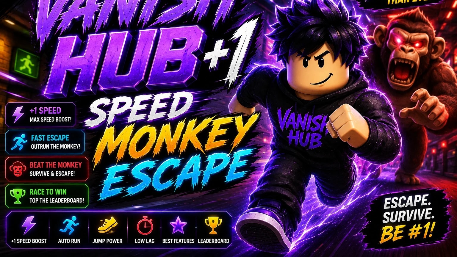 Vanish Hub +1 speed monkey escape