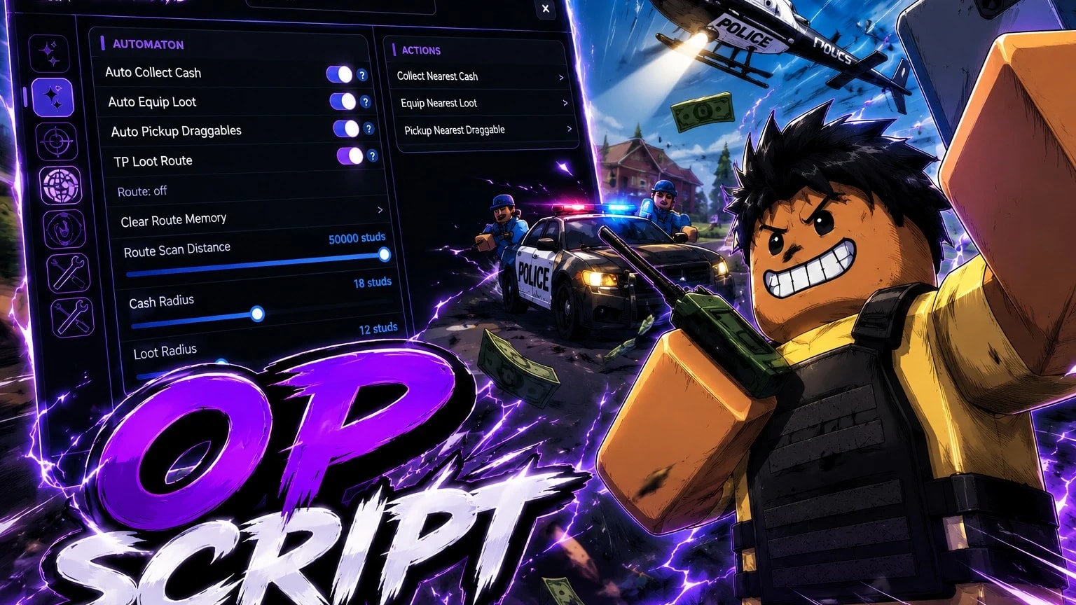 Auto Collect Cash, Auto Equip Loot, Auto Pickup Draggables +