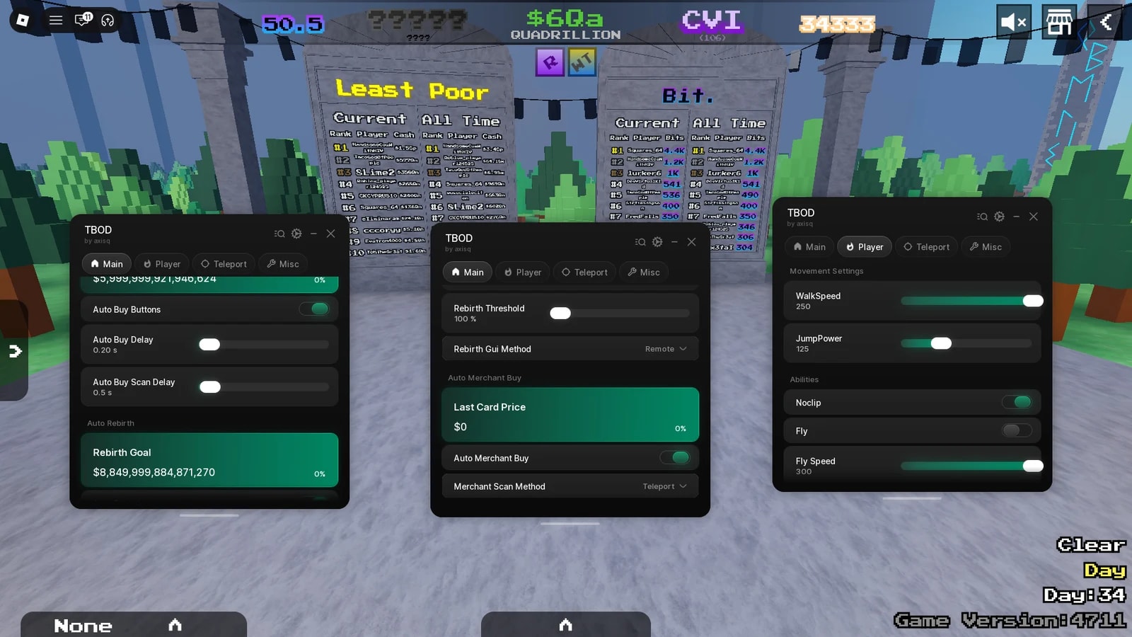 keyless & free. auto buttons, auto rebith, auto merchant :3