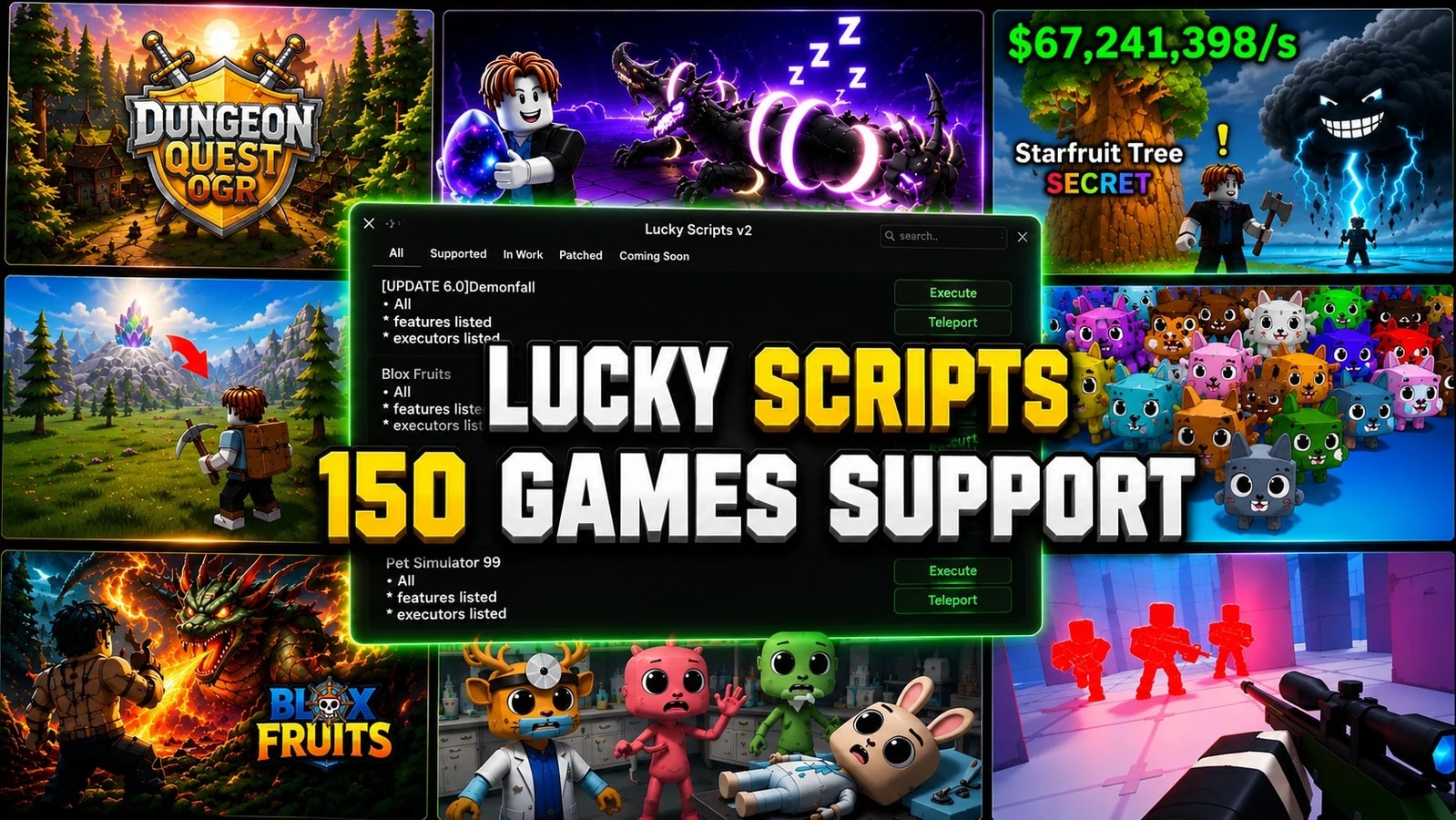 LUCKY SCRIPTS 150 GAMES SUPPORT