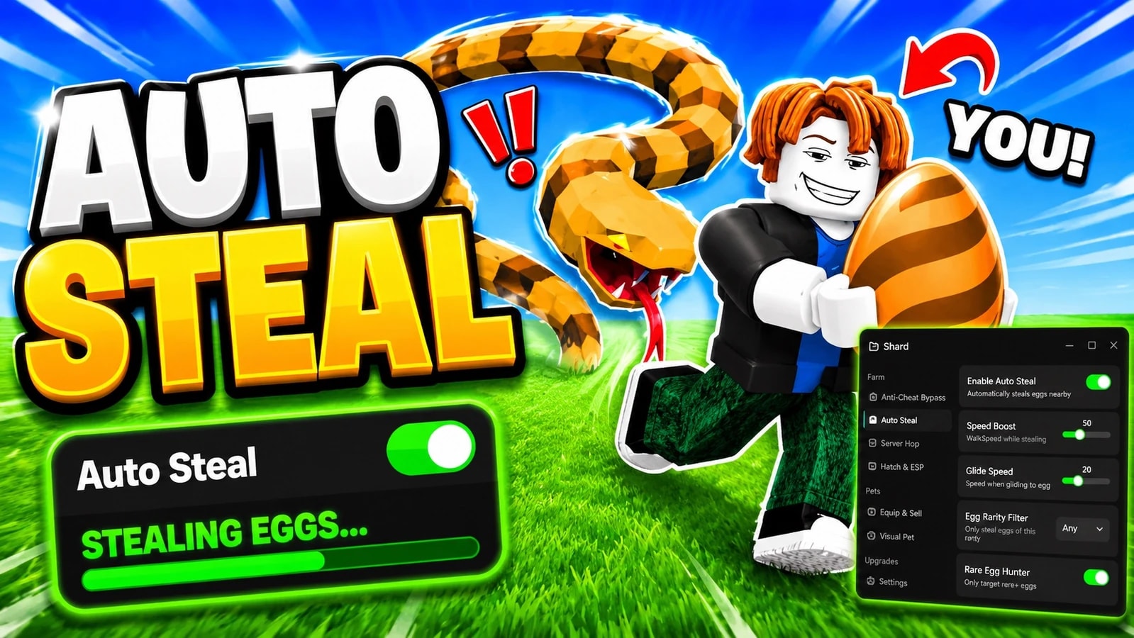 Steal an egg script (keyless)