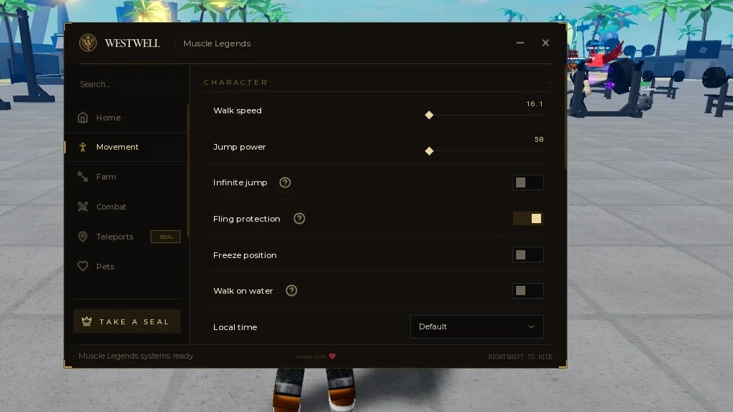 Auto Rebirth • Training • Kill Aura • God Mode • Pets • MORE