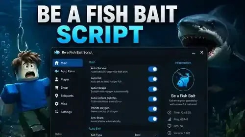 BE A FISH BAIT Script - Auto Generator, Auto Lever