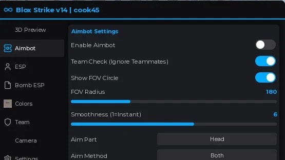 op script aimbot esp no key!! key is cook45