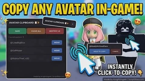 Knight's Avatar Copier & Clipboard [NO KEY / KEYLESS / FREE]