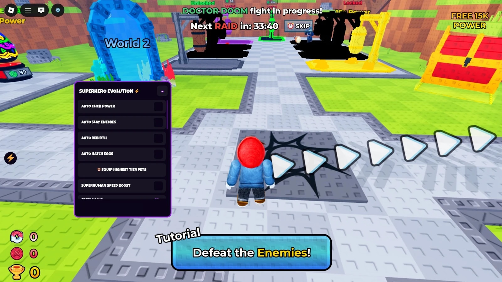 Auto Click Power, Auto Slay Enemies, Auto Rebirth and more. 
