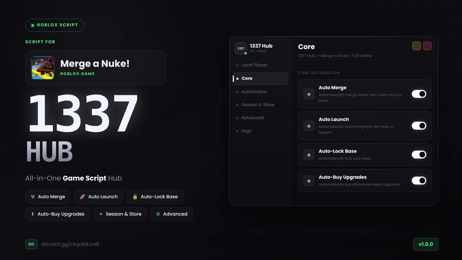 [ KEYLESS/NO KEY ] MERGE A NUKE