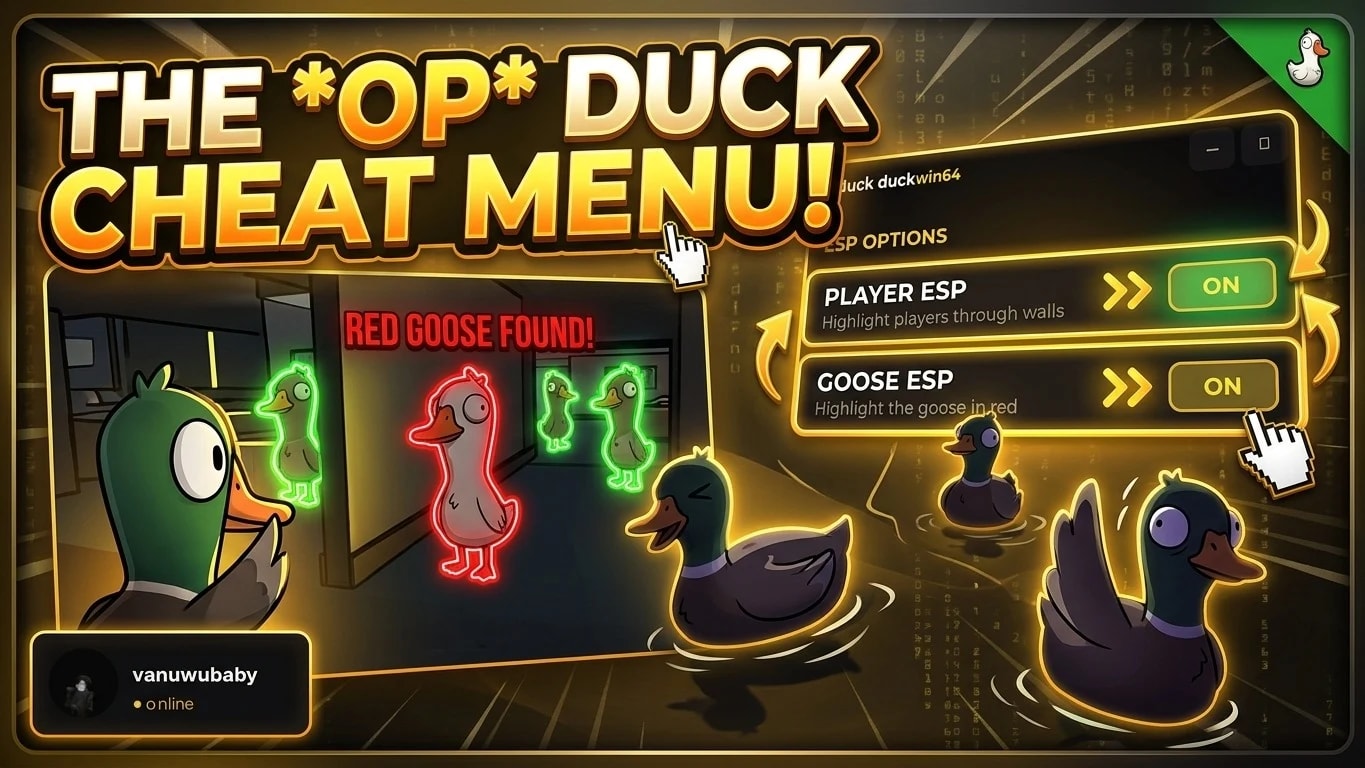 Duck Duck Win64 | ESP, Teleport, Noclip, Speed, Sleek GUI