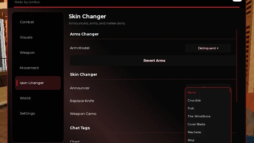 BEST FREE ARSENAL SCRIPT (skin changer, kill all, silent)