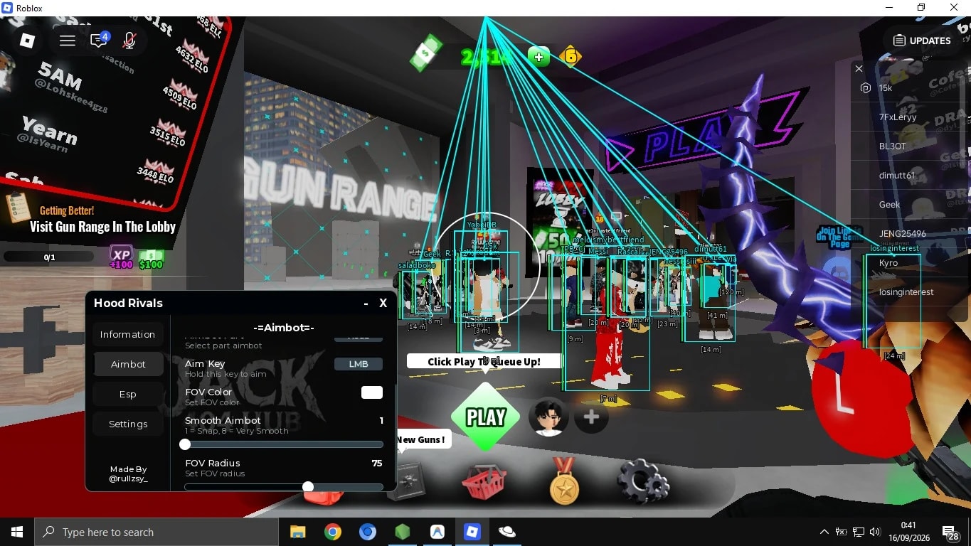 ⭐[UPD] Hood Rivals | NO KEY | AIMBOT, WALLHACK, ESP⭐