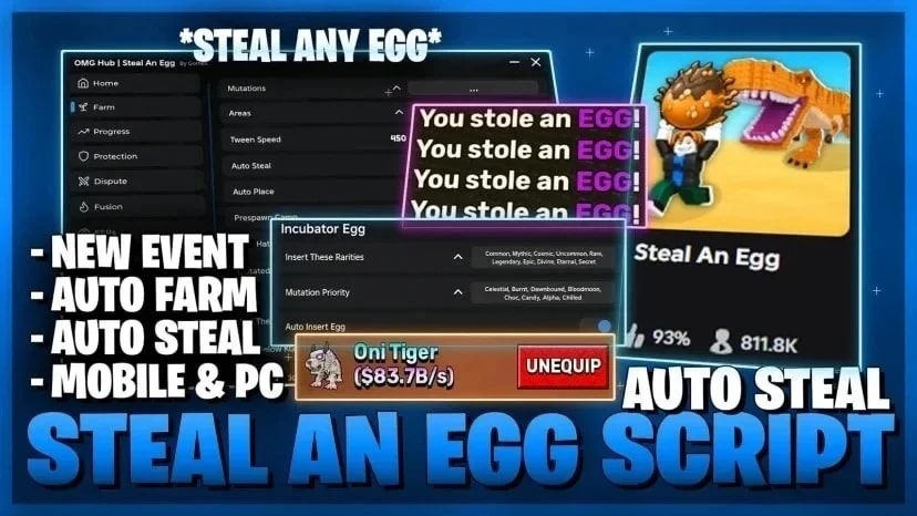 Auto Farm Auto Progression Auto Hatch Webhooks +30 Features