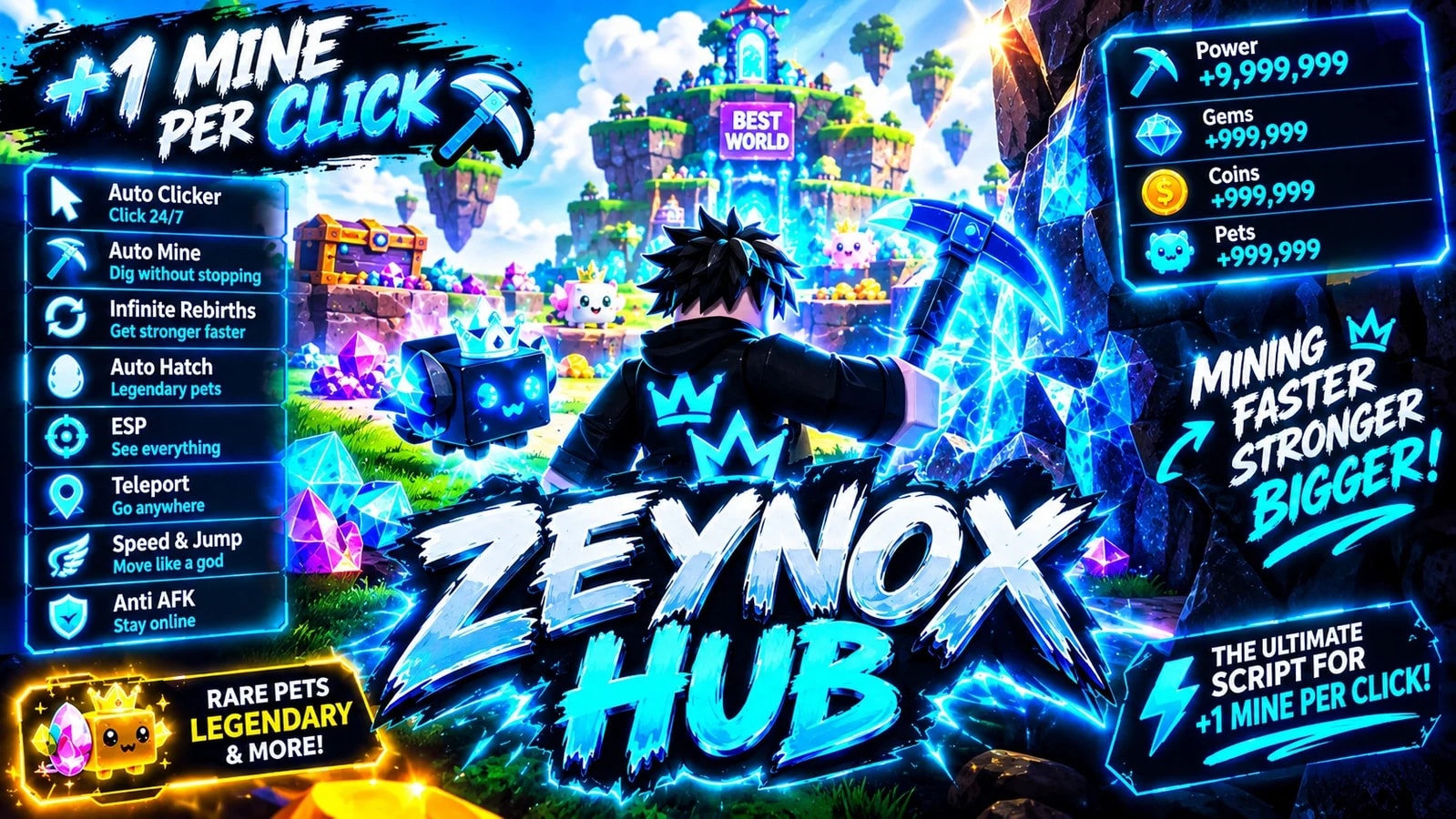 +1 Mine per Click AUTO MINE AUTO FIND BEST AND MORE ZEYNOXX