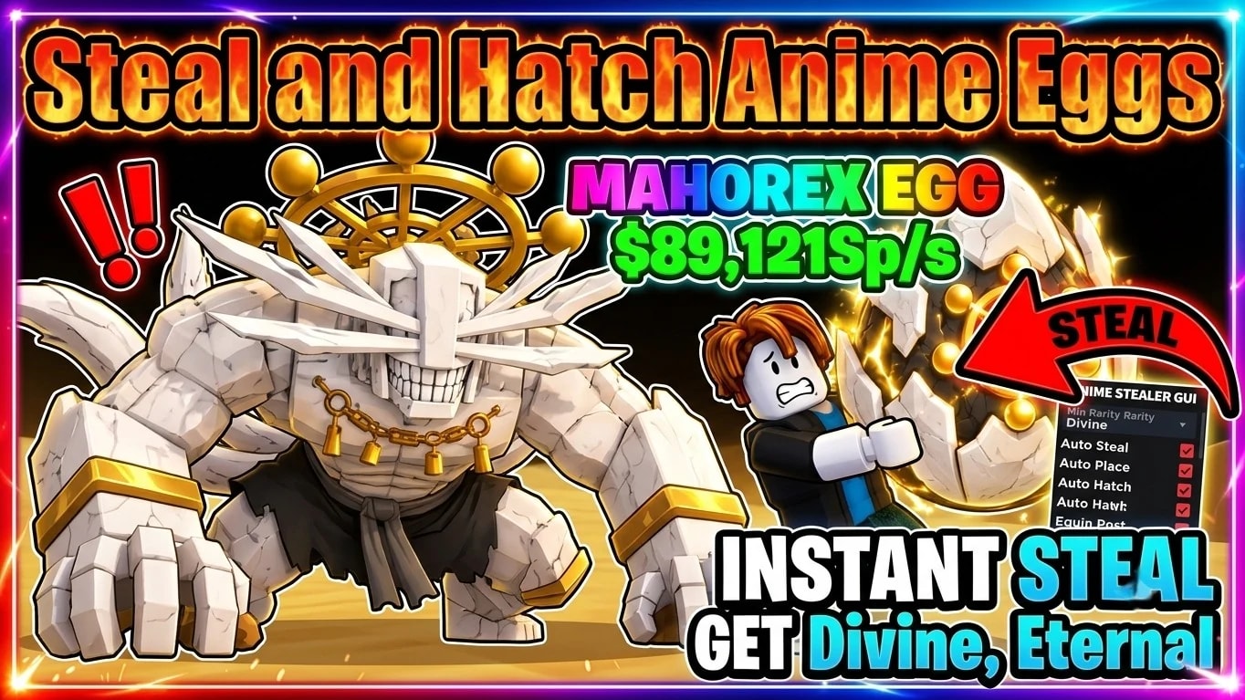 [NEW] Best Steal and Hatch Anime Eggs Script